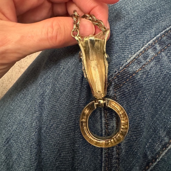 Chicos long Necklace with Enamel Giraffe Rhinestone Embellished Pendant - Picture 7 of 11